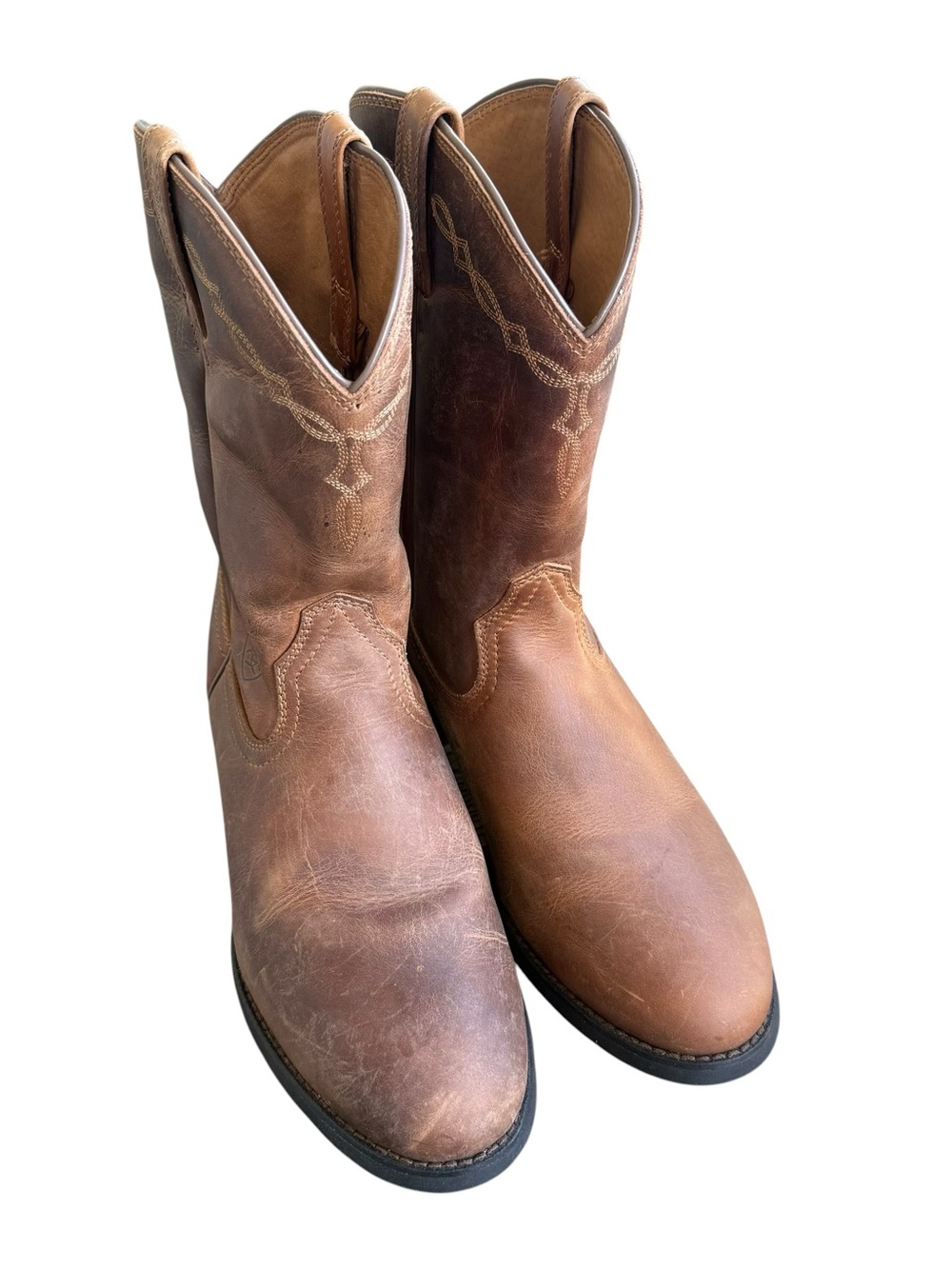 Men's Brown Leather Western Cowboy Boots